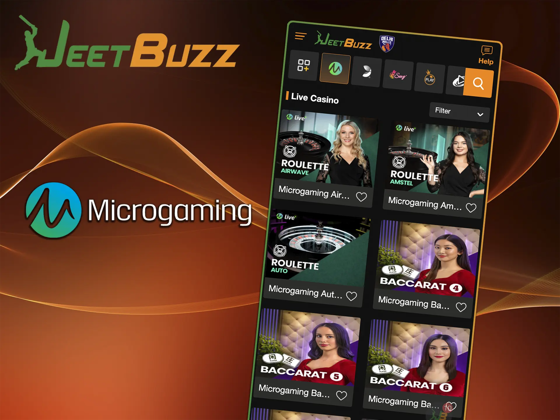 Microgaming provider at JeetBuzz Casino has a wide variety of games in which you'll have unprecedented success.