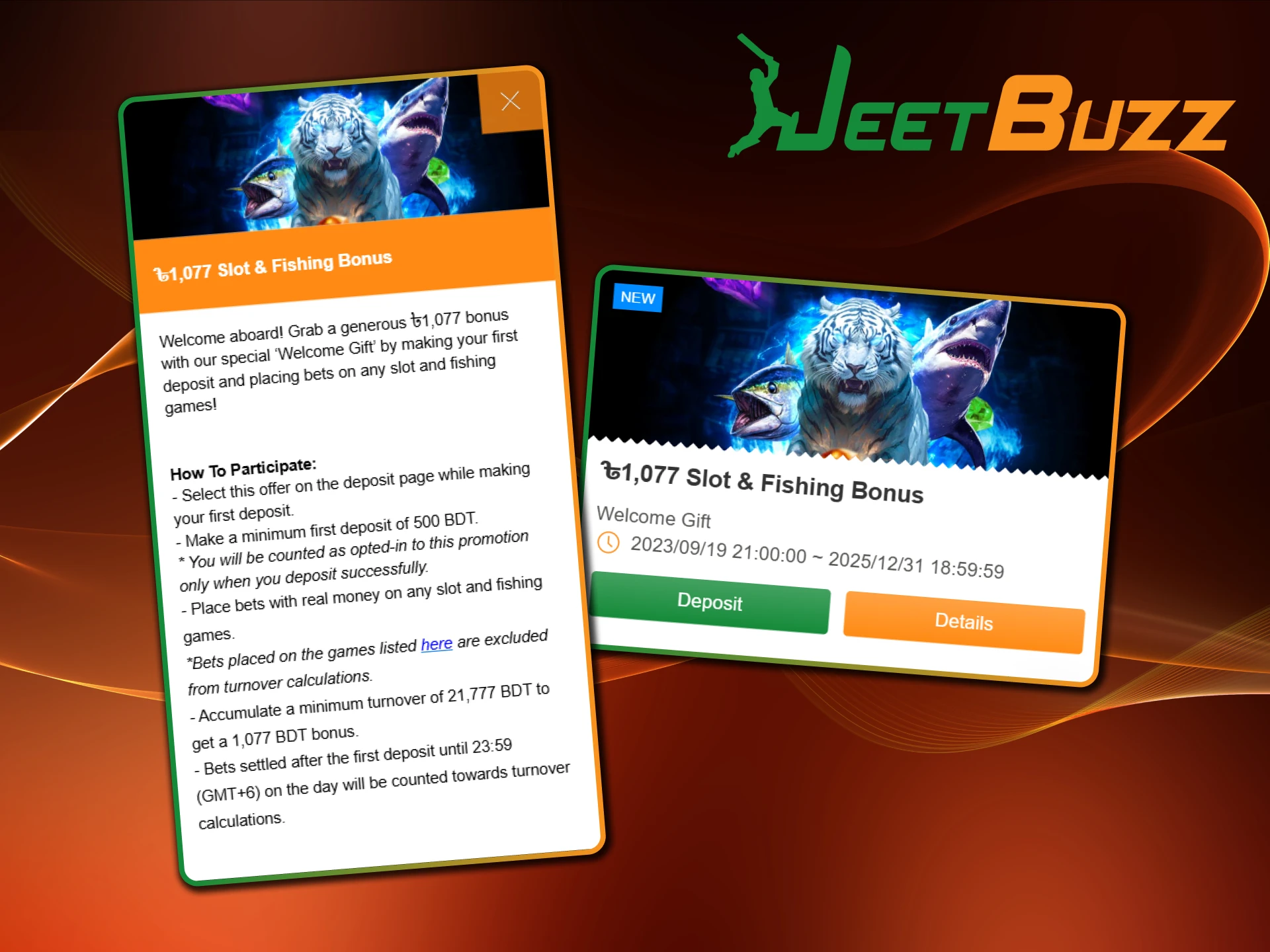 Claim a Deposit Bonus and boost your balance on Jeetbuzz app.