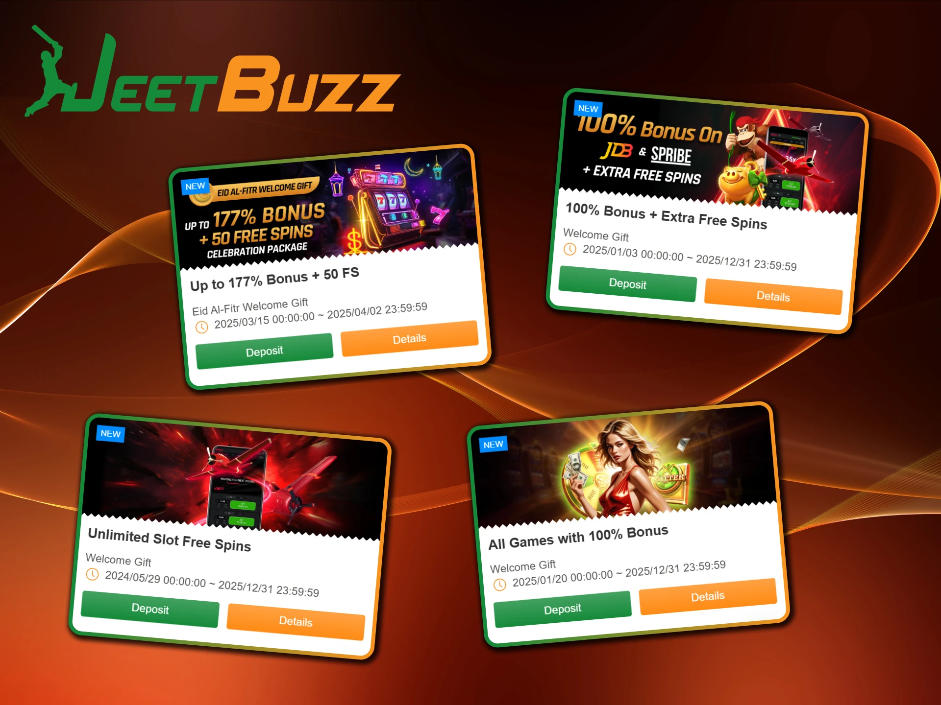 Jeetbuzz app provides an exciting Welcome Bonus for new players.