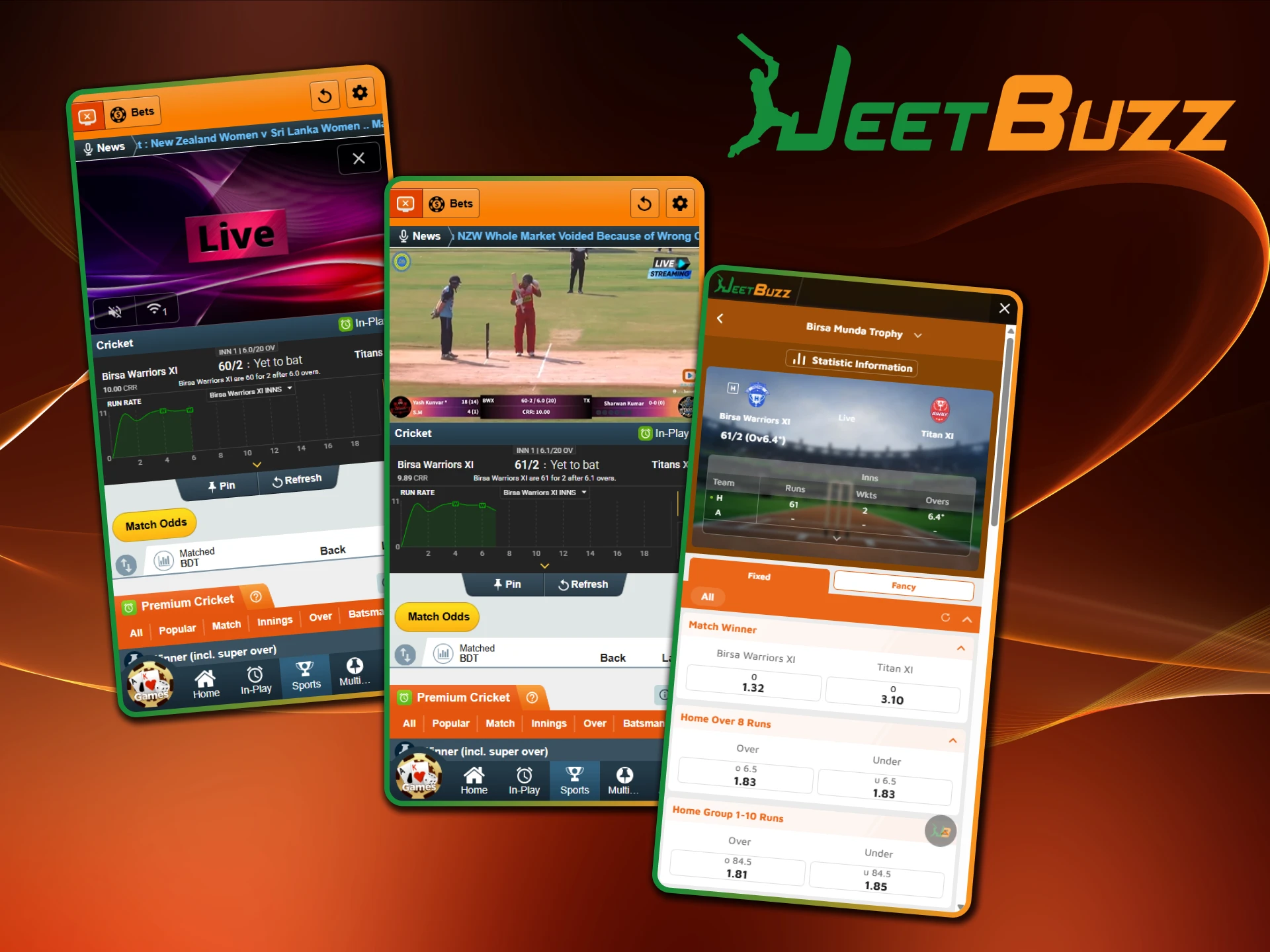 Enjoy real-time sports betting with Jeetbuzz app.