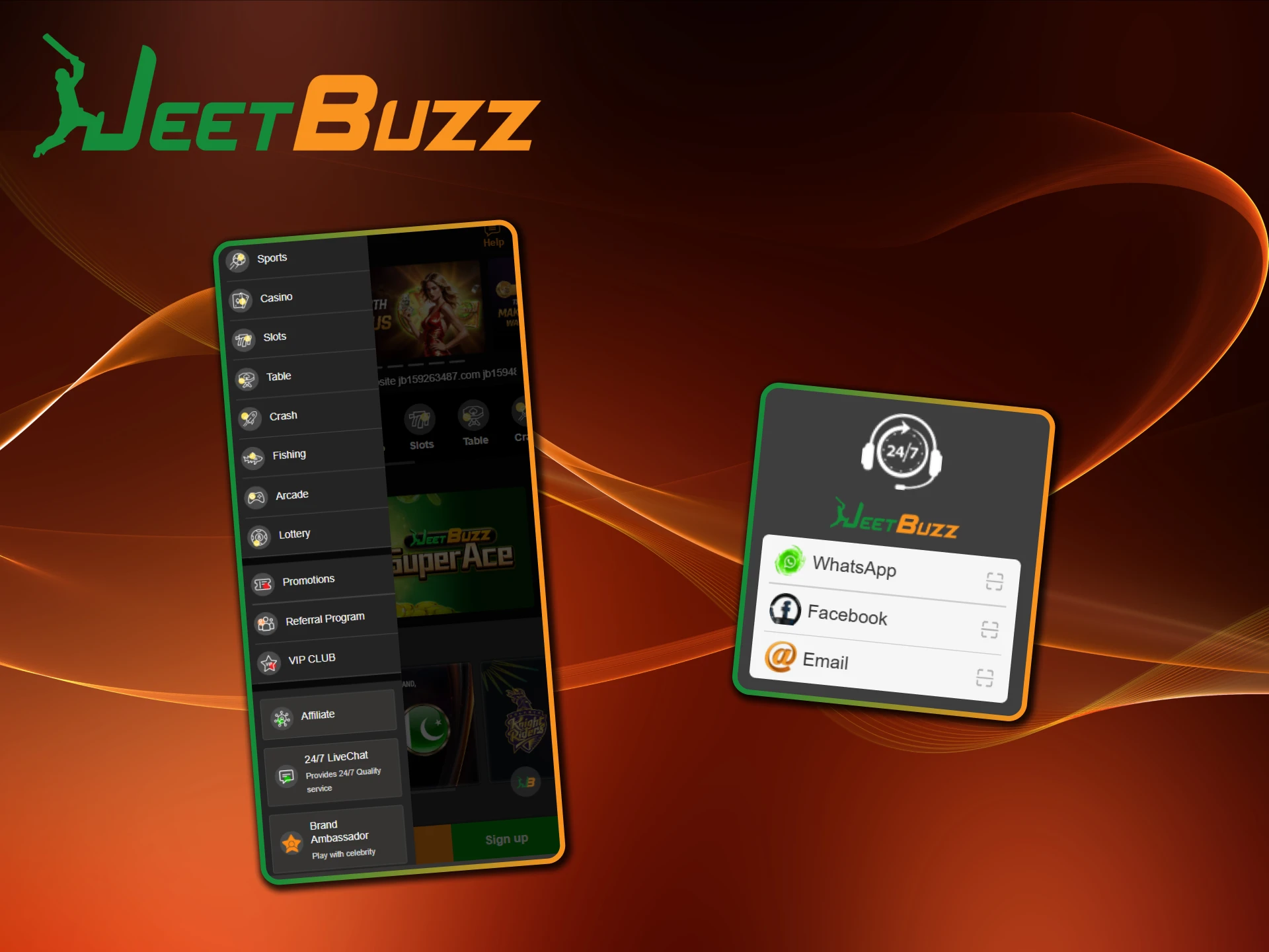 Reach the Jeetbuzz app support team through phone assistance.