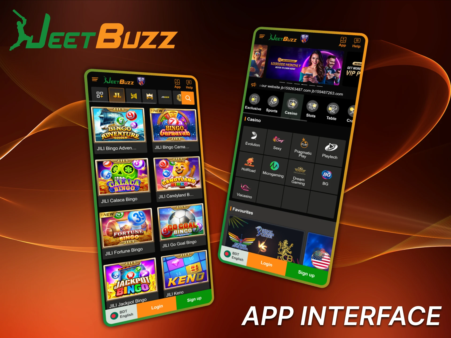Explore the interface and evaluate the fast performance of the JeetBuzz app.