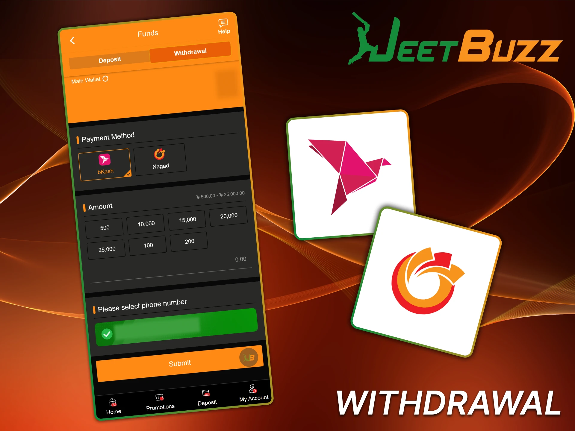 Jeetbuzz app ensures fast and secure withdrawals for players.